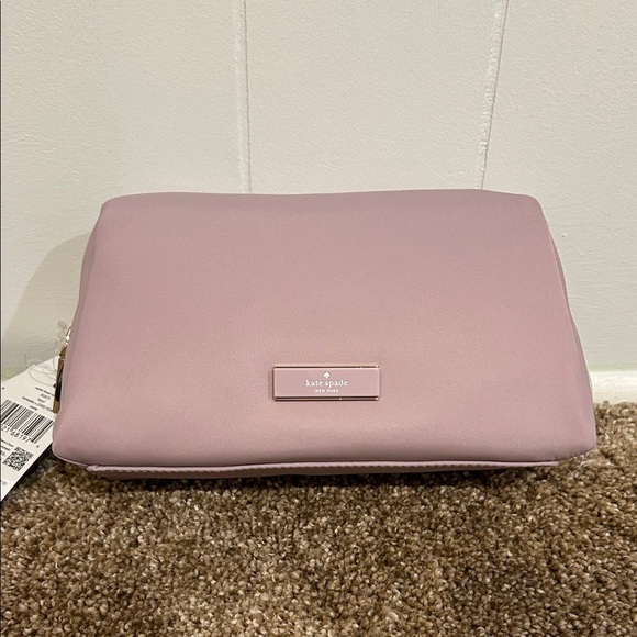 Kate Spade Carter Nylon Cosmetic Pouch in Lavender Smoke NWT - Picture 2 of 7